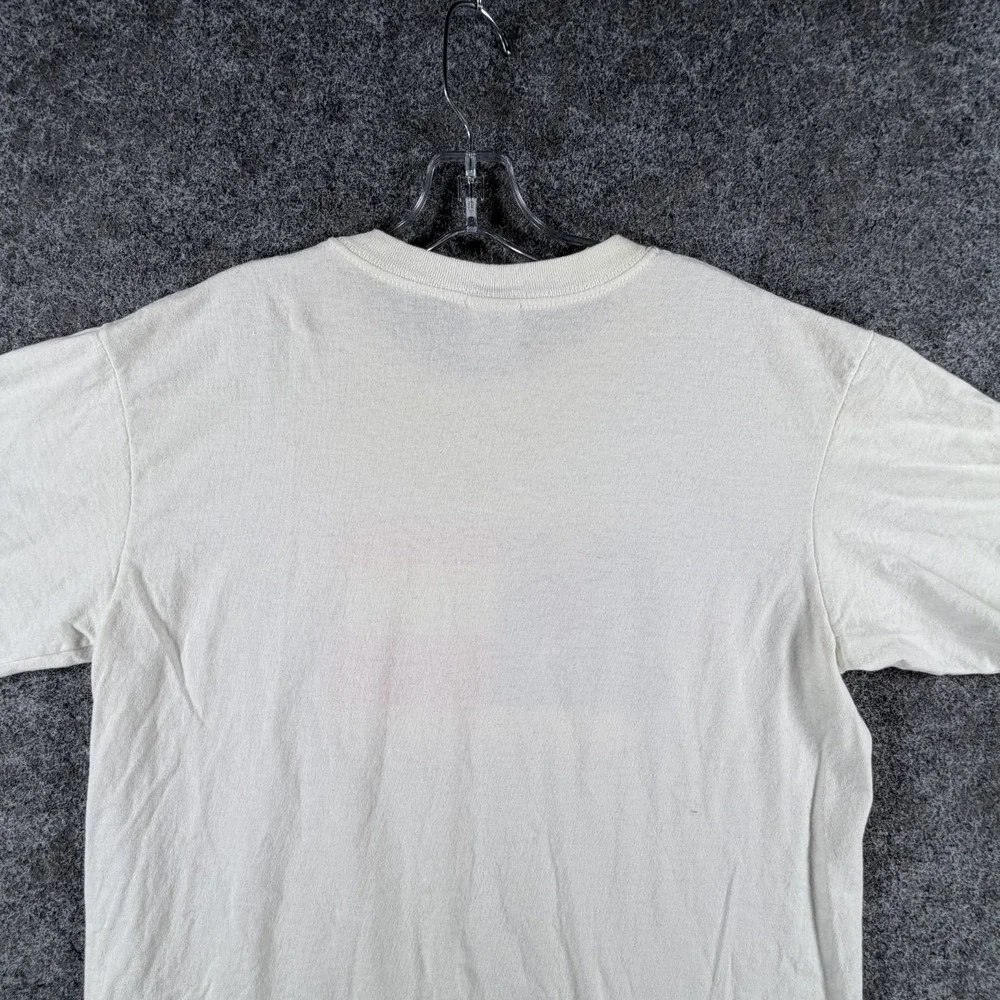 Vintage Anvil‎ Land of Liberty T-Shirt Mens M White Pre-Shrunk USA American Flag